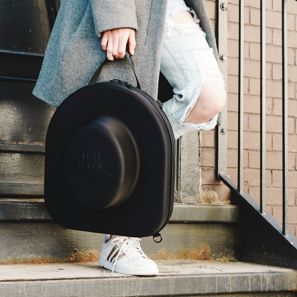 Atzi Hats Cowboy Hat Box Large Travel Crush-Proof Wide Brim
