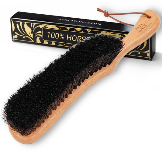 Premium Horsehair Hat Brush for Cowboy & Felt Hats – Professional Cleaning, Shape Safe | Bulk Available