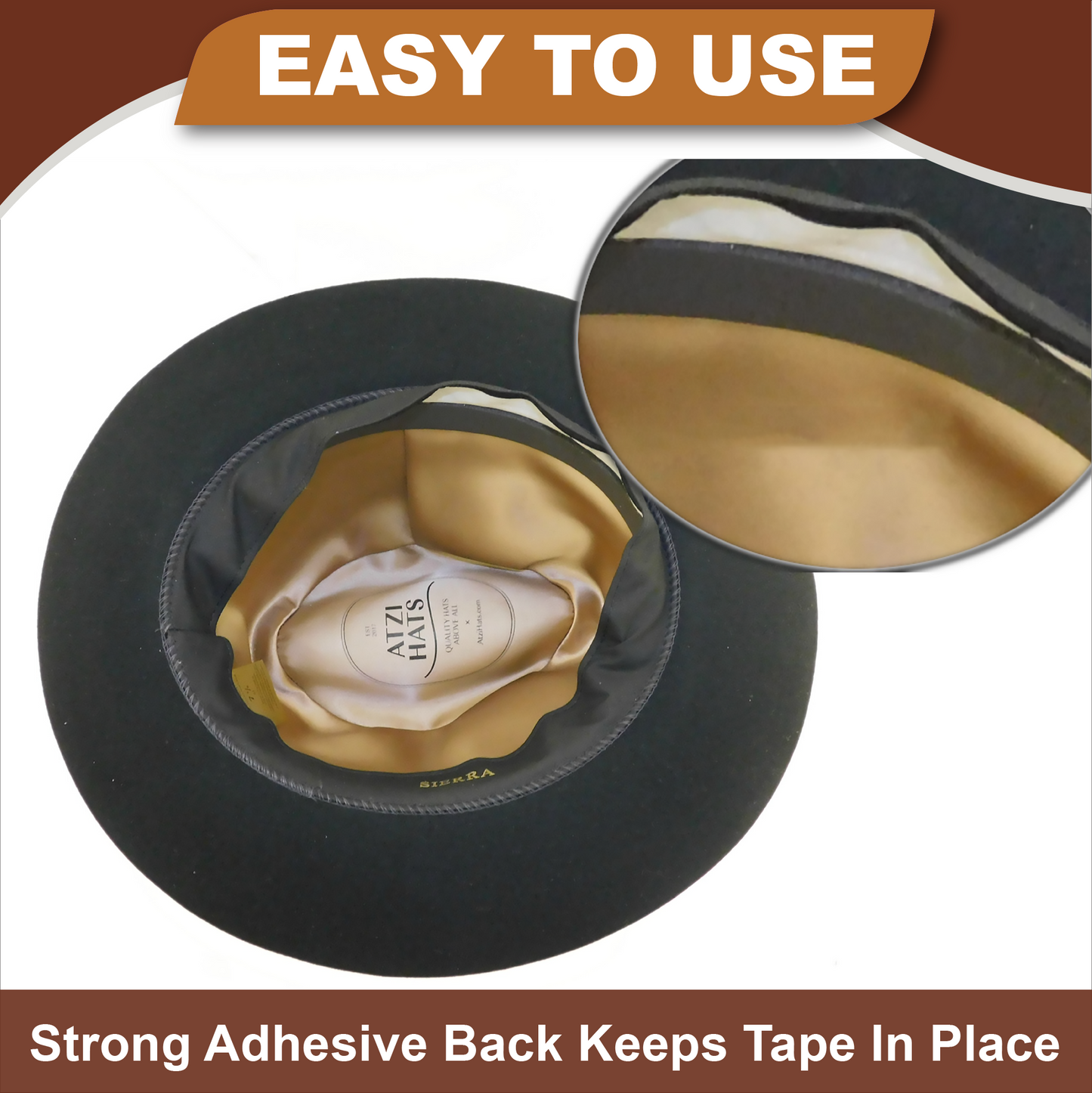 Hat Sizing Tape – Reduce Hat Size | 5 ft, 10 ft, 25 ft, 50 ft, 100 ft