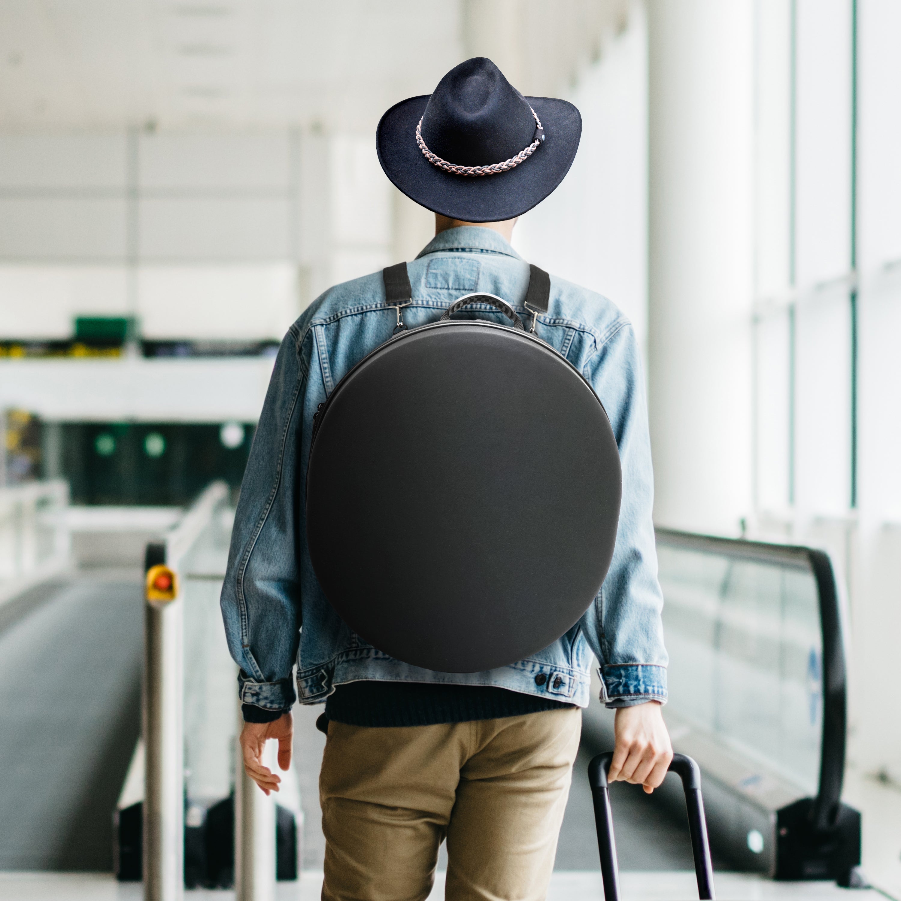 Atzi Hats Cowboy Hat Box Large Travel Crush-Proof Wide Brim